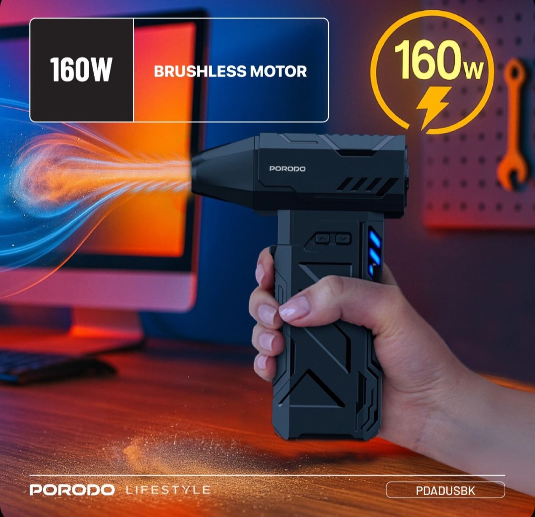 جت فن قدرتمند شارژی و قابل حمل پرودو porodo Lifestyle Turbo Blast مدل PDADUS