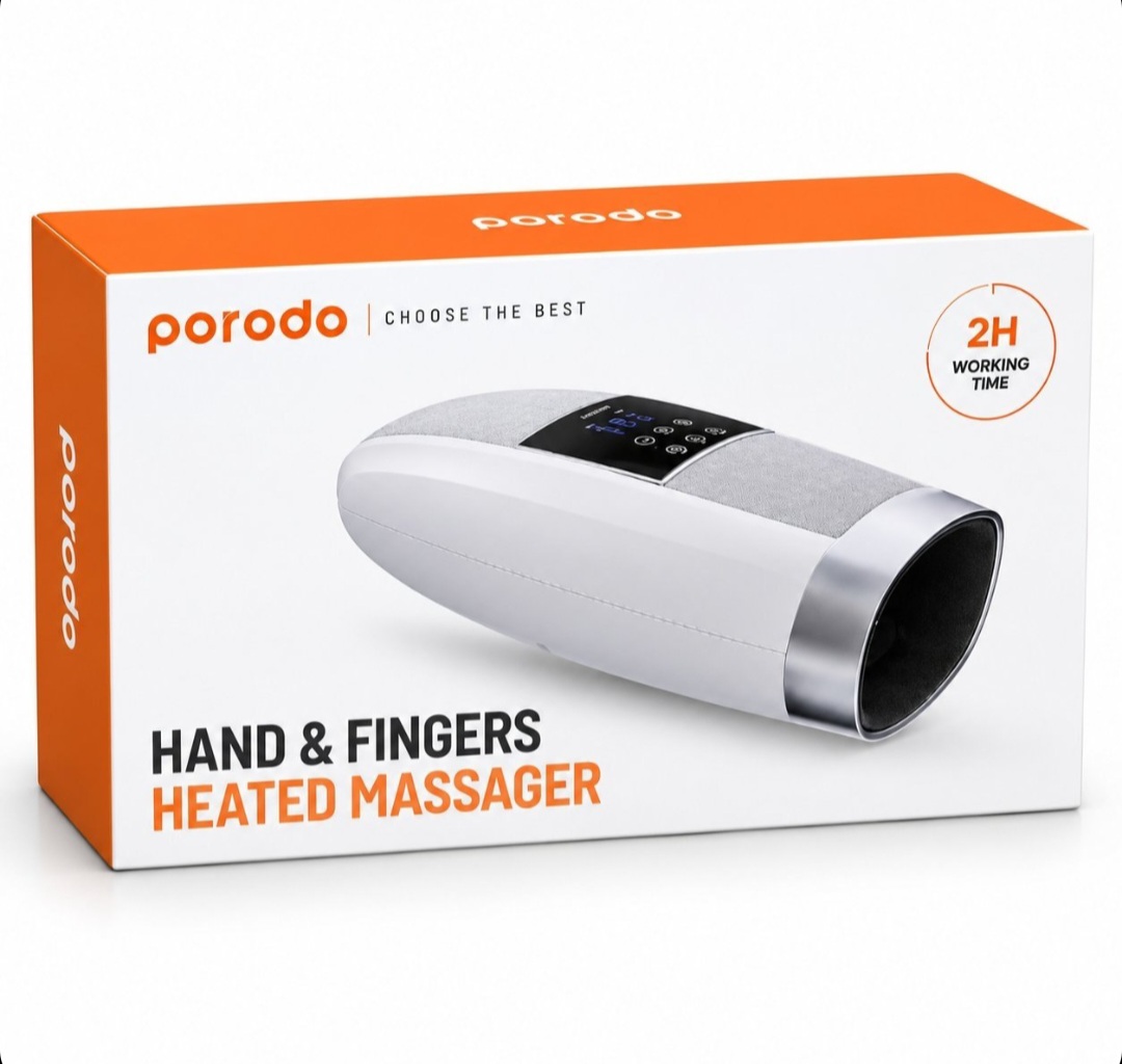 ماساژور گرمایشی دست و انگشتان پرودو مدل PD APHNDMS _GY ( Porodo Hand & Fingers Heated Massager )
