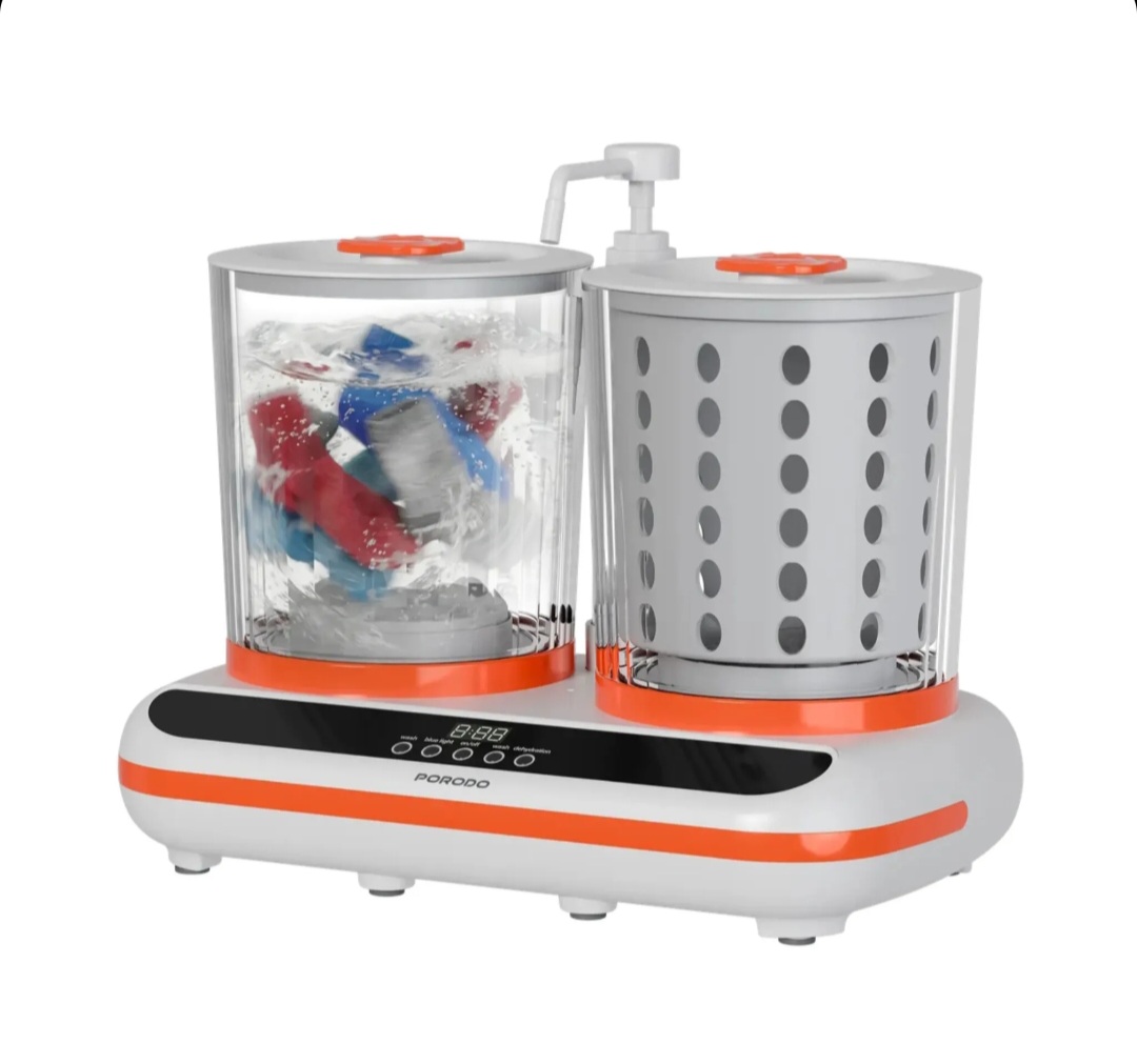 ماشین لباسشویی قابل حمل نوزاد Porodo Launder Twin 2L Portable Mini